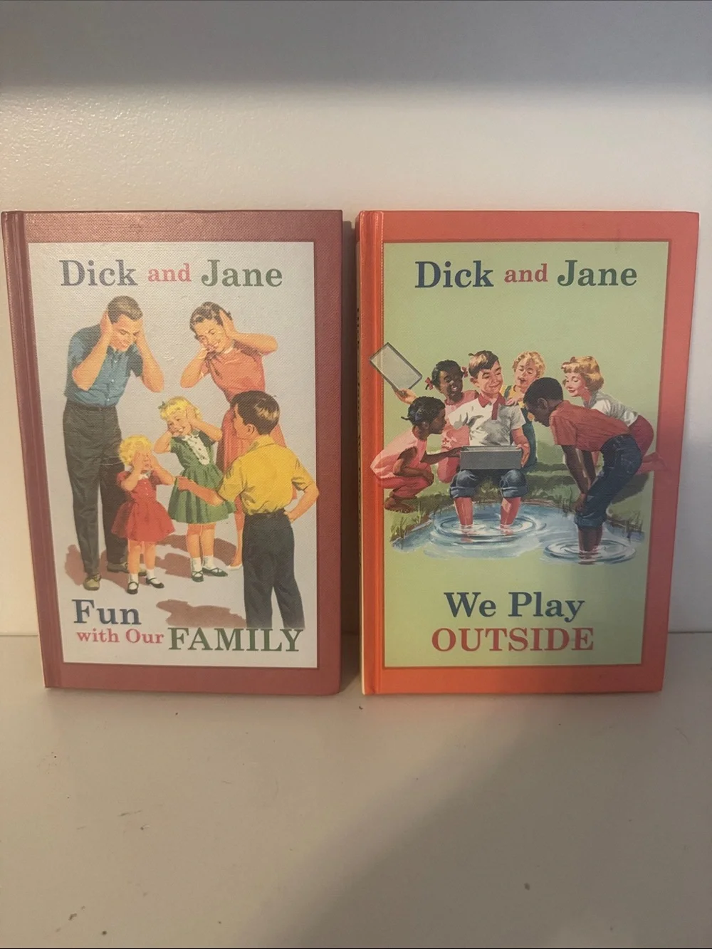 Dick and Jane Hardcover Book Set - Red & Orange Covers